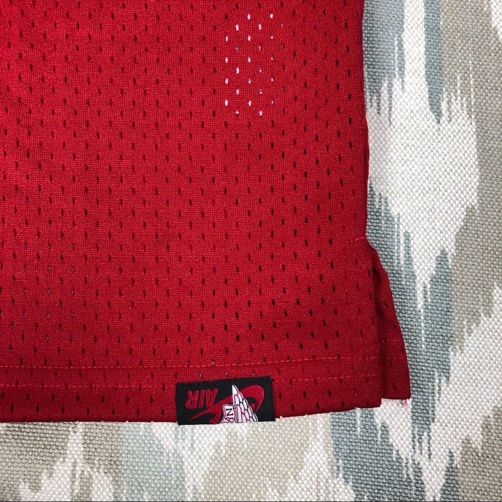 Nike Jordan Air Jumpman Mens Mesh Jersey Wings Bred Red Retro Size XL BQ8479-687 - Picture 8 of 10